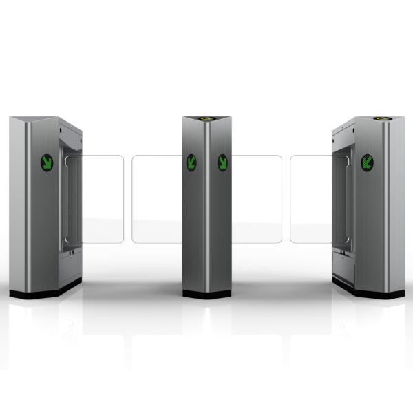 IP54 Protected Swing Turnstile Gate Silver Color Operation with RS485/TCP/IP Interface