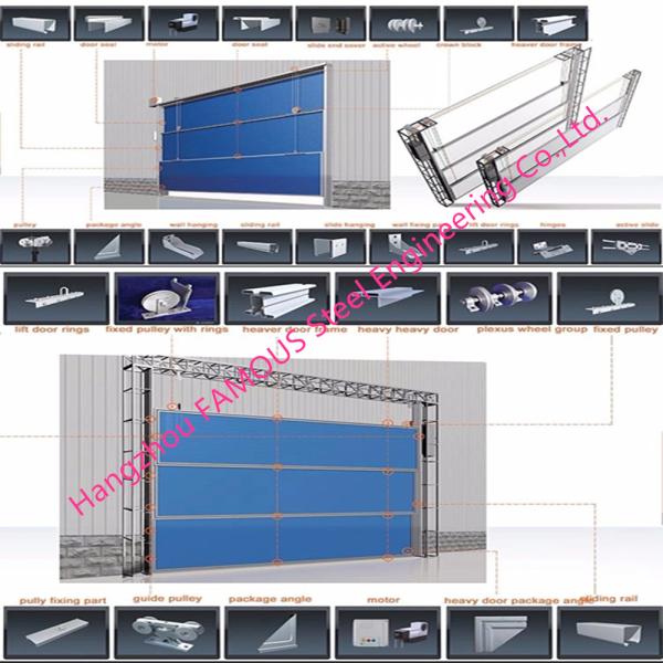 Панель секционной двери подъема вертикальная поднимая промышленную секционную дверь для пользы гаража