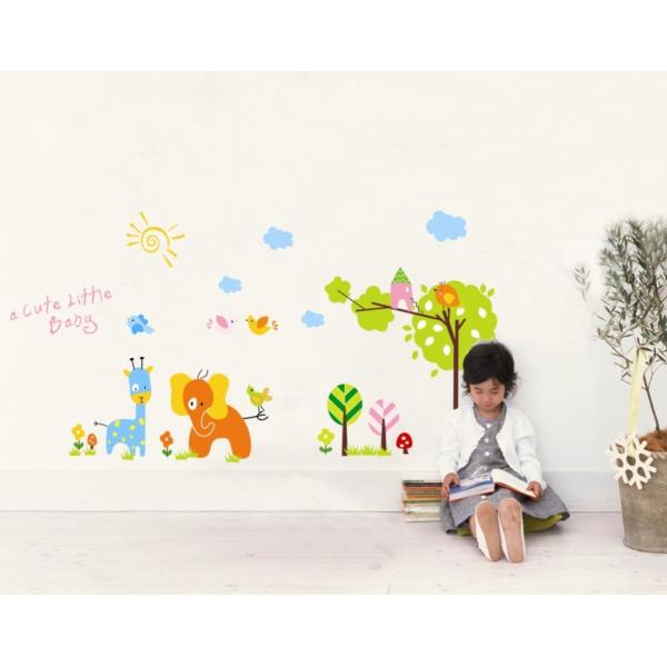 Cute PVC Removable Wall Stickers Waterproof For Kindergarten