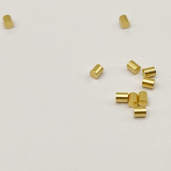 Custom Machined Pins 1.8mm Diameter 10u'' Gold Plated Brass Contact Pin Male Gender