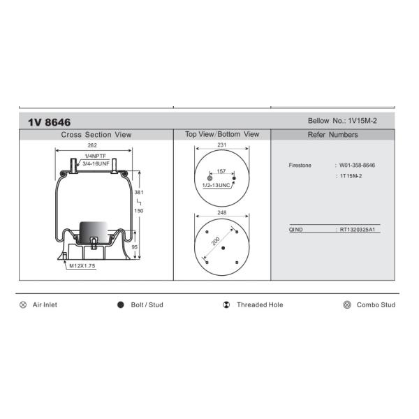 Amortisseur pneumatique universel pour bus Jinlong