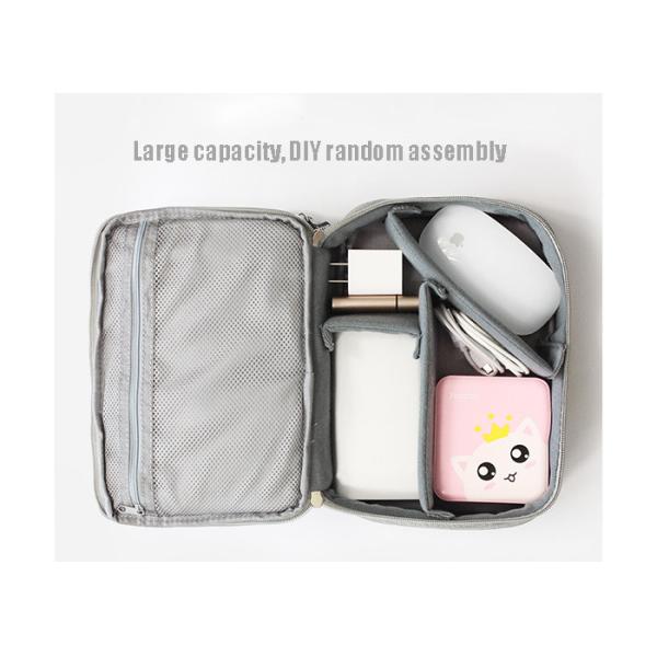 Fashion Cable Organizer Bag Digital Storage Bag Electronics Accessories Case With Disk SD Card Slots