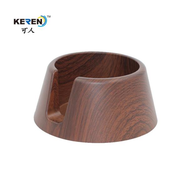 KR-P0280 Modern Recessed Cup Holder , Anti Spill Drink Recessed Drink Holder Wood Grain
