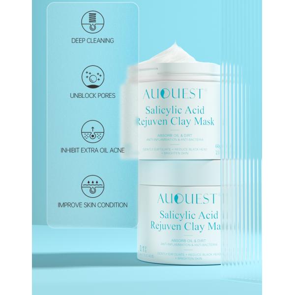 Anti-acné soins de la peau de visage de la boue Ultra Masque de nettoyage de l' acide salicylique rajeunir le visage masque d' argile