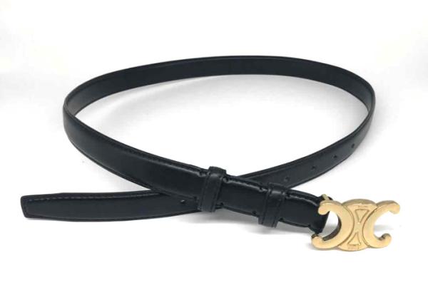 Women Black  2.5cm Genuine Leather Waist Belts For Jeans