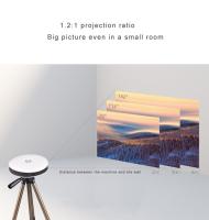 LED Cinéma à domicile Cinéma numérique Projecteurs de films 4k 3D DLP Bureau OVNI en forme