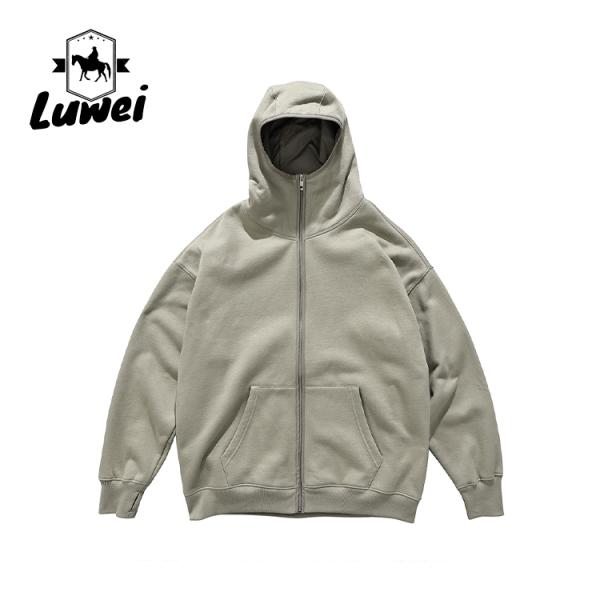 Unisex Heavyweight Cotton Hoodie Pullover Oversized Male Blank Sweatshirts