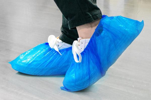 Sky Blue Waterproof Disposable Shoe Protectors for Laboratory