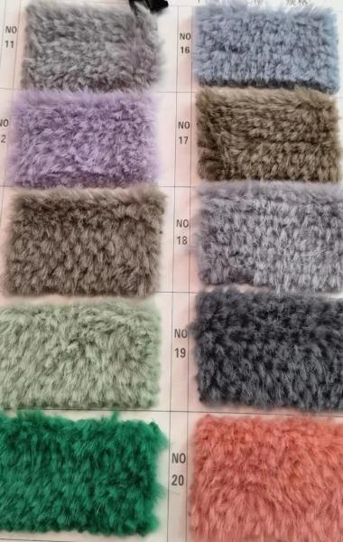 Polyester Fur Rabbit hair Jacquand new designs Static-free for High fashion elegant Dress OEKO-TEX Quality standard