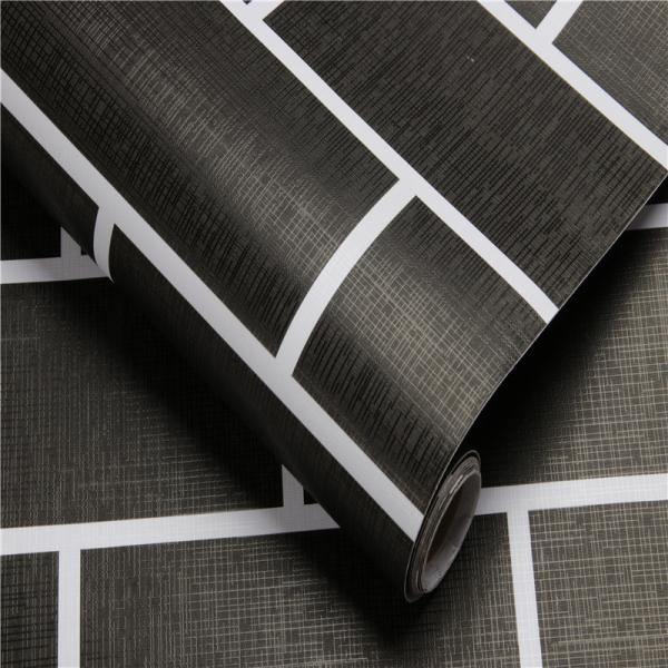 Home Decoration 3D Brick PVC Wallpaper Back with Glue Rolls Floral Design Waterproof