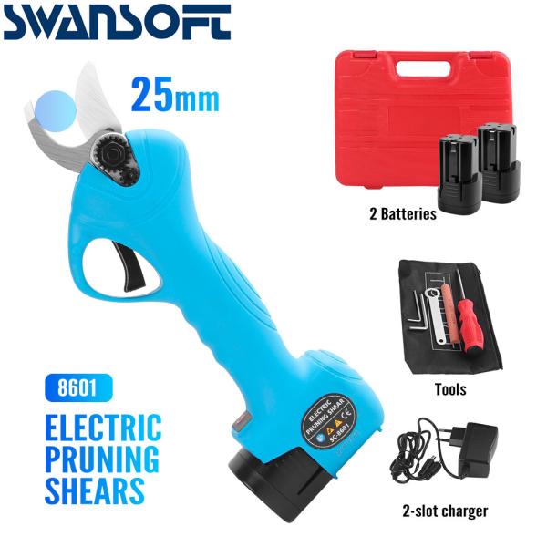 Rechargeable 2Ah Lithium Battery Powered Tree Branch Pruner Home Garden Scissors Cordless Secateure