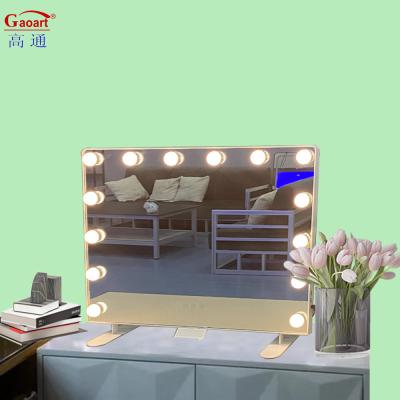 Embalagem em cartão individual Vanity Large Big Fill Body Make-up Mirror com lâmpada