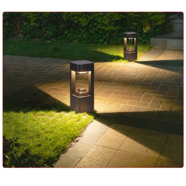 Modern Simple Chinese Style Outdoor Waterproof Aluminum LED Lawn Lights for Landscape and Garden Use