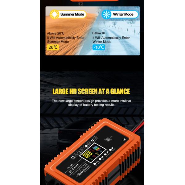 12V/24V Output Intelligent Battery Charger 10A for Automatic Charger Car Motorcycle Boat Marine