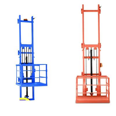 10m  Two Post Cargo Lift 1 Ton Vertical Cargo Lift Warehouse Cargo Elevator