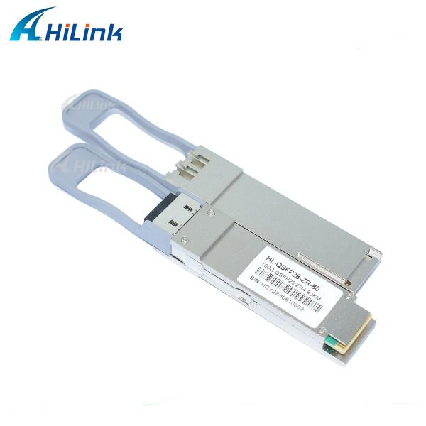 100Gb/s 80km QSFP28 Transceiver Hot Pluggable Duplex LC Connector LAN WDM EML TOSA SOA PIN SMF