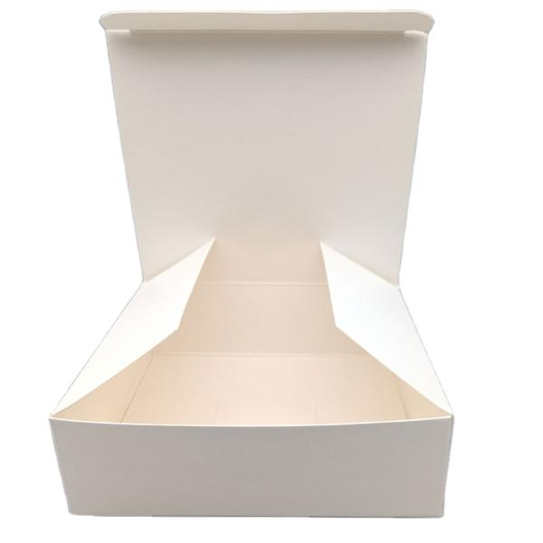 Caja de papel plegable en blanco sin impresión Con papel de oro embalaje de regalo de promoción de forma cuadrada Botón de la caja inferior