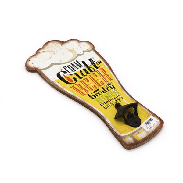 Abridor de garrafa decorativo home da cerveja de tapeçaria ISO de 40 x uns 20 x 0,9 Cm aprovados