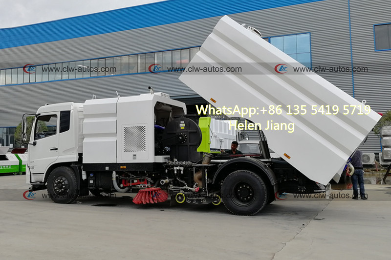 Тележка вакуума дворника Уилера 190HP 8cbm Dongfeng 6
