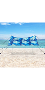 Outdoor Camping Beach Sunshade Sky Tent, Beach Canopy Tent Sun Shade, Gradient Beach Canopy, Stability Upgraded tent