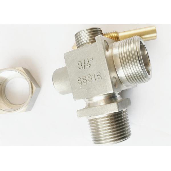 SUS316 Metal Casting Parts 3/4' SS316 Four Direction Valve ± 0.01mm Tolerance