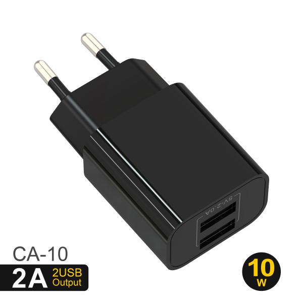 PC Fireproof European USB Wall Charger 100VAC Travel Power Adapter