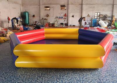 Yellow / Red Portable Rectangular Large PVC Inflatable Water Pool For Outdoor / Indoor
