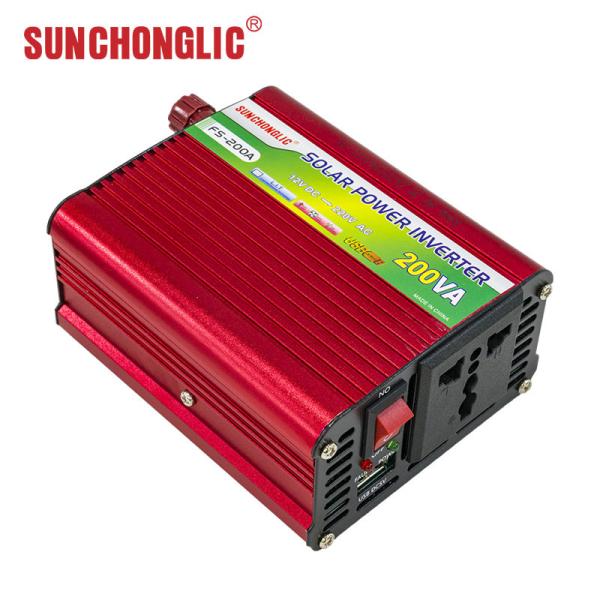 200VA 12V to 220V Modified Sine Wave Inverter with Easy Installation for Home and Car Appliances