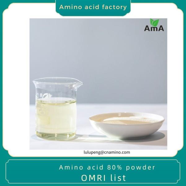 Aminoácidos fertilizantes orgânicos OMRI lista aminoácidos 80% em pó 14-0-0