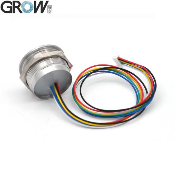 Grow R503-5V DC5V Круглый RGB LED UART интерфейс MX1.25-6pin Водостойкий емкостный датчик модуля отпечатков пальцев