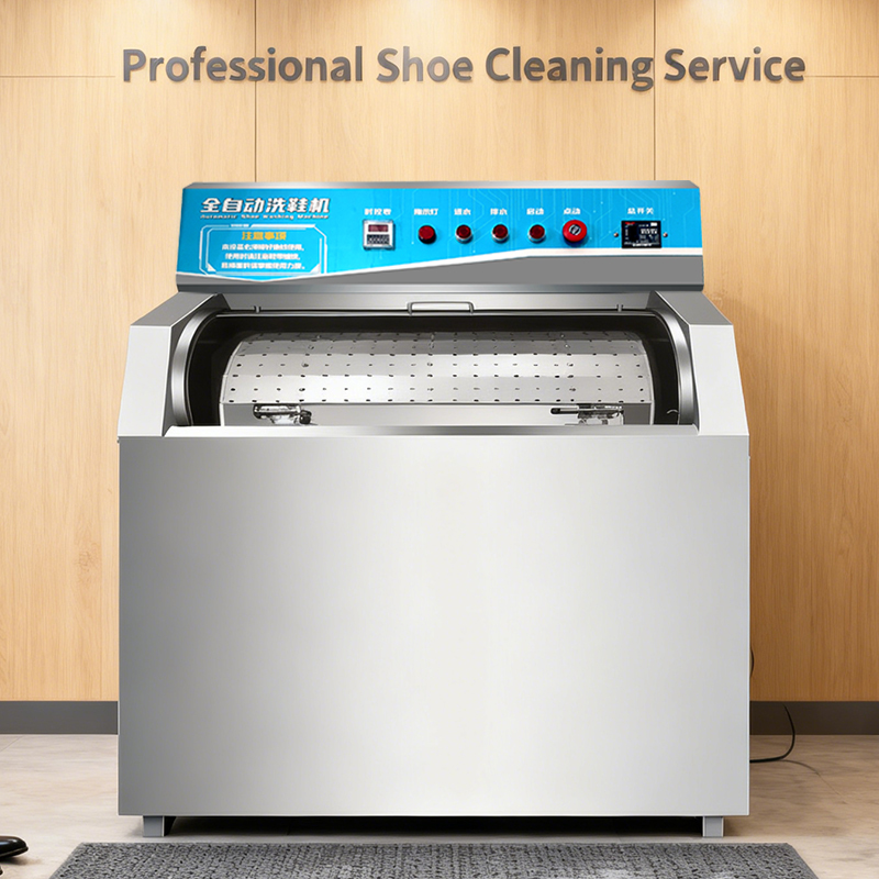 Automatic Shoe Cleaning Machine with UV Ozone Sterilization and Stainless Steel Material 1200W Rated Power