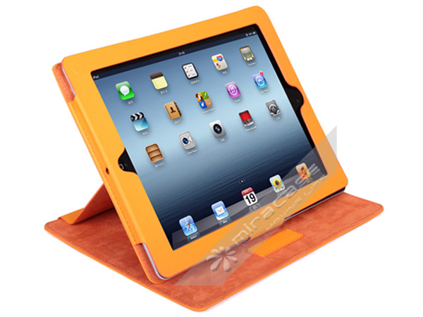 Black, Navy Blue, Blue Durable Smart Polyurethane iPad2 Cover with Invisible Magnets