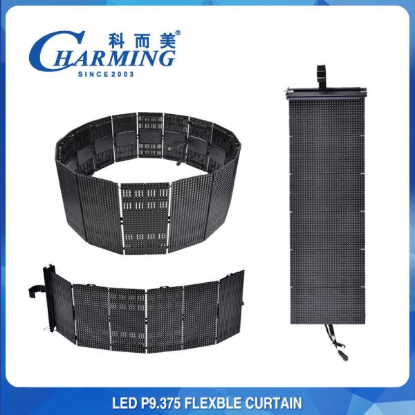 P9.375 Windproof Bendable LED Screen , Untra Slim Flexible Outdoor LED Display