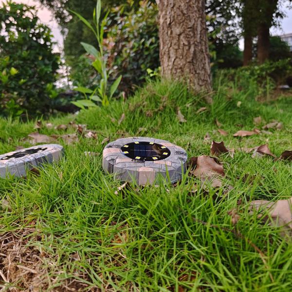 8 LED Solar Garden Light Outdoor Solar Powered Buried Lamp with Long Lifespan 20000h