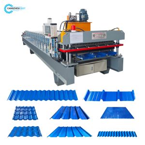 Automatic 2 in 1 Metal Roofing Sheet Making Machine with Dual Profile Roll Former