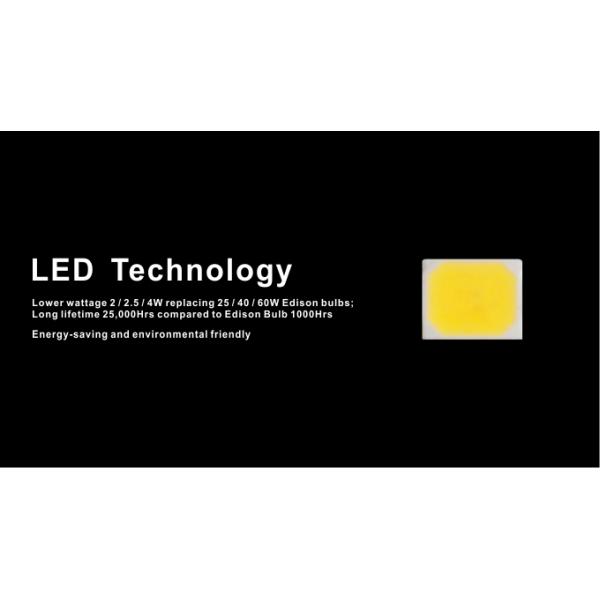 E27 A60 Bulb, Deco Light, LED Bulb, Fashionable Glass Bulb, Candle Light