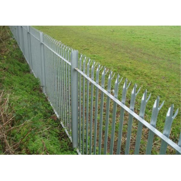 Customized Heavy Duty Palisade Fence Panels Curved Top W Shape