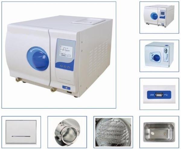 Esterilizador médico dental 2000W 304 de aço inoxidável do vapor da autoclave da classe B