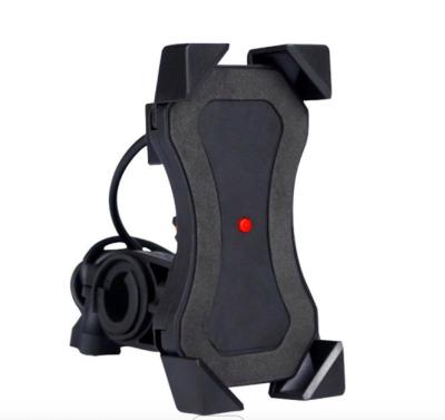 Telescopic Waterproof Bike Phone Stand , 5V 2A Phone Holder For Motorcycle