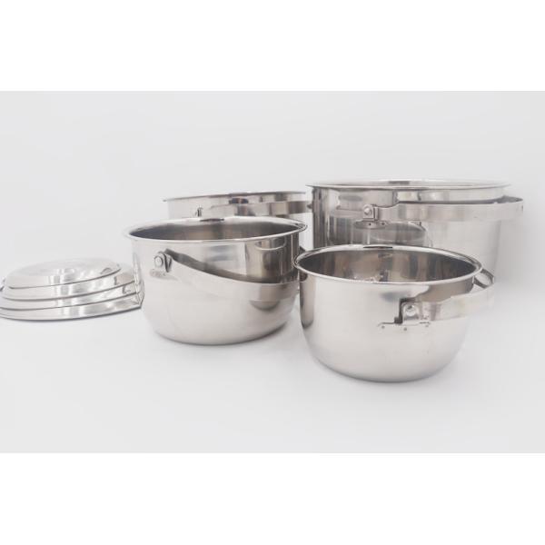 21cm Travel Camping Outfit Cooking Sets Stainless Steel Basin Lid