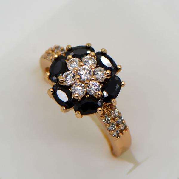 New trendy AAA+ Swiss Cubic Luxury Zircon crystal ring 18k gold plating jewelry gift