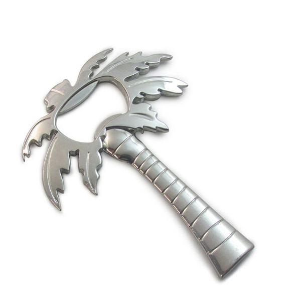 Cool innovative wedding favor die punched stainless steel diamond ring shaped beer bottle opener