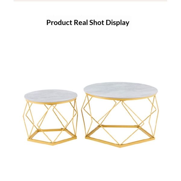 Minimalist Modern Light Luxury Small-sized Household Round Coffee Table Living Room Balcony Sofa Side Table Corner Table