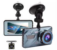 Veículo WDR IPS Touchscreen Video Dash Cam Recorder Blackbox Dual Lens