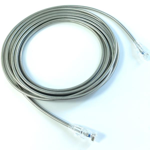 Прямые кабели 1м 2м 2,5м 3м Стальная бронированная перекрестная кабель 6а Сетевой кабель Slim STP LSZH Черный