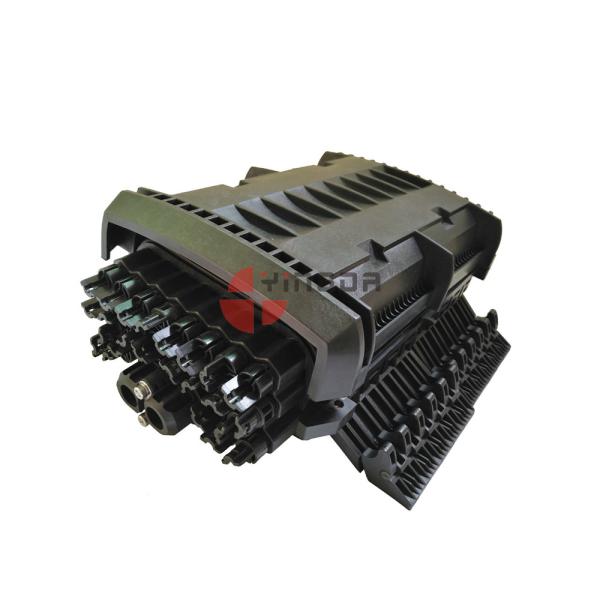 GPON FDB Inline 96 Cores PP Black 24 Ports SC Optical Fiber Splitter Access Terminal Closure