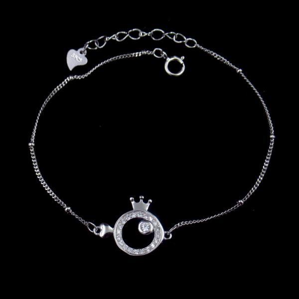 925 puros joia de prata da platina, corrente cúbica personalizada do bracelete do tênis