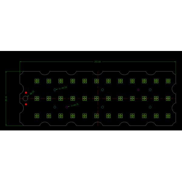 Les kits de modification de réverbère de la carte PCB 144 LED rangent la lentille 18 48v parallèle 150W