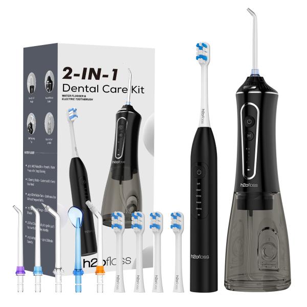Cordless Water Flosser And Electric Toothbrush 2 In 1 Oral Care Ipx7 Waterproof Grade