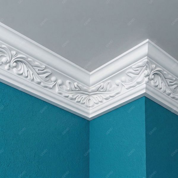 Wholesale Polyurethane Cornice Mould with Moisture Proof Anti-Insects Properties and 2.4m Length for Indoor Decoration